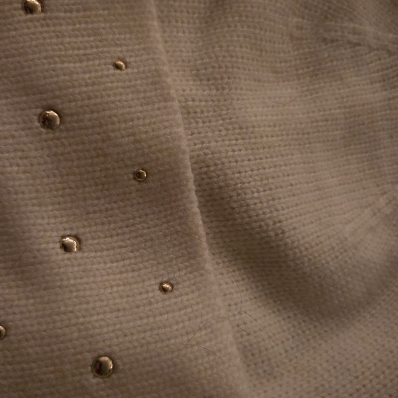 Michael Kors Gold Logo White Winter Hat - Picture 1 of 4